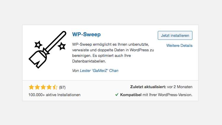 WordPress WP-Sweep Plugin